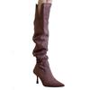 Fashion High Boots for Women High Heels Luxury Shoes Pointed Toe Fashoin Designer Pumps Winter 2025 Knee High Chelsea Botas De Mujer