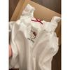 Korean Lace Lace Kitty Korean Cute Nightdress Women's Summer New Skin-friendly Loungewear Dress Can Be Worn Outside