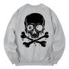 KAN6312 Kmg0010 Skullblood Fleece-Lined Sweatshirt - Gray