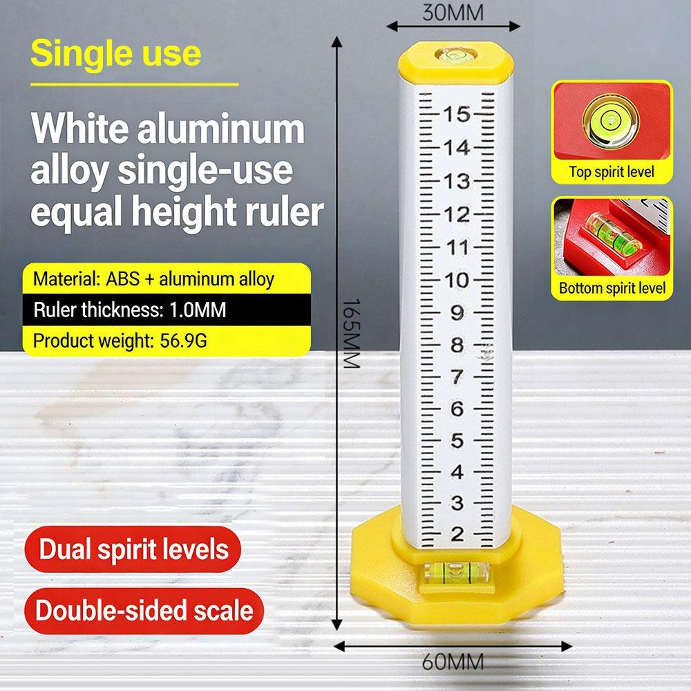 Aluminum Alloy Tile Leveling Tool High Precision Positioning Ruler Height Gauge  Floor Construction