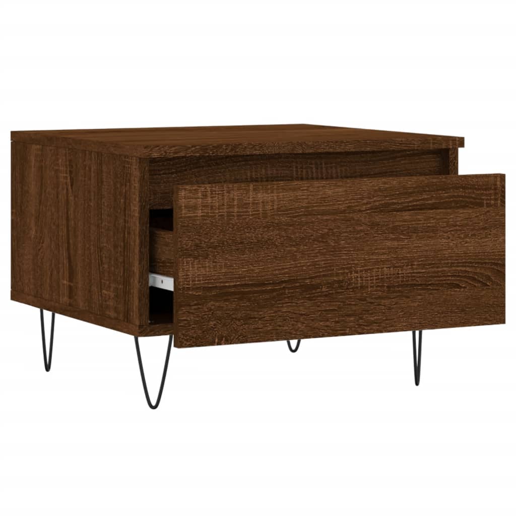 Coffee Tables Set of 2 Brown Oak Effect 50 x 46 x 35 cm Particleboard