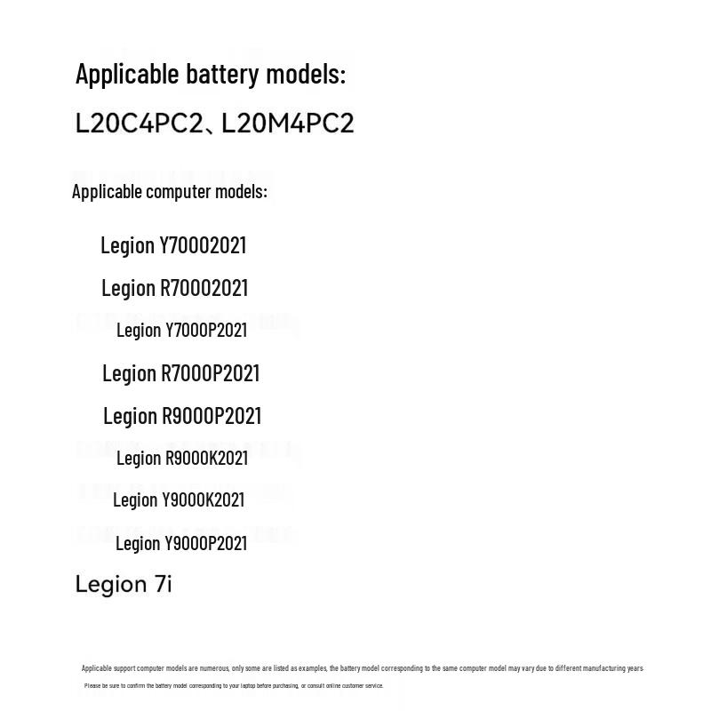 llano Laptop Battery for Lenovo Legion Y7000 R7000 (2021)