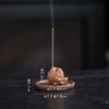 Lucky Purple Sand Mini Golden Toad Line Incense Burner, Indoor Insert Seat Zen Tea Table Desktop Aromatherapy Burner Ornament
