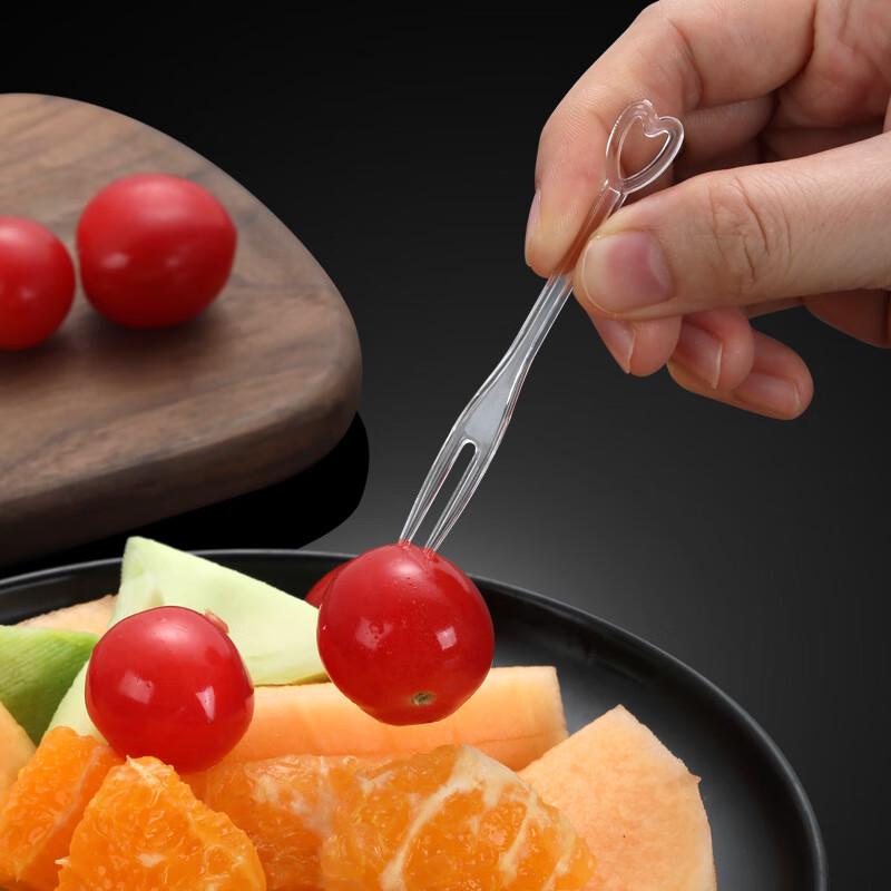 ZISIZ Disposable Plastic Fruit & Dessert Forks