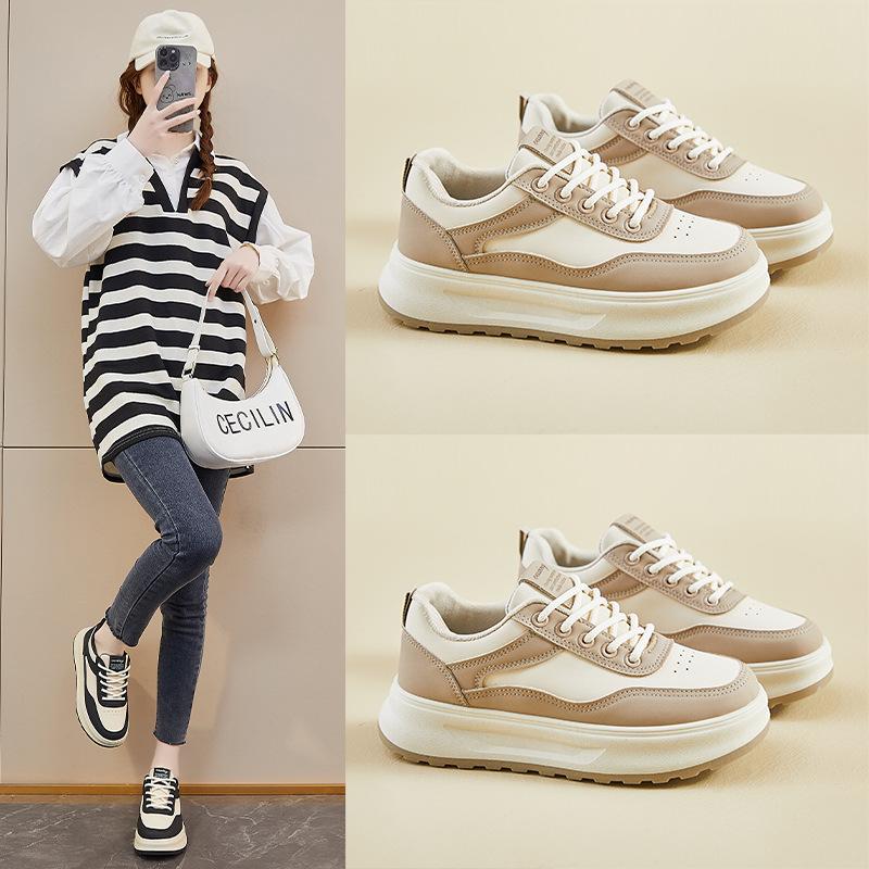 Spring little white shoes new Korean version ins female students platform heightening sports board shoes casual street shot Q5616