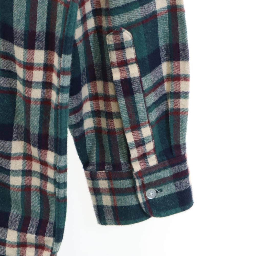 L.L.BEAN 80s Outdoor Vintage Check Pattern Long Sleeve Flannel Button Down Shirt Men's Used