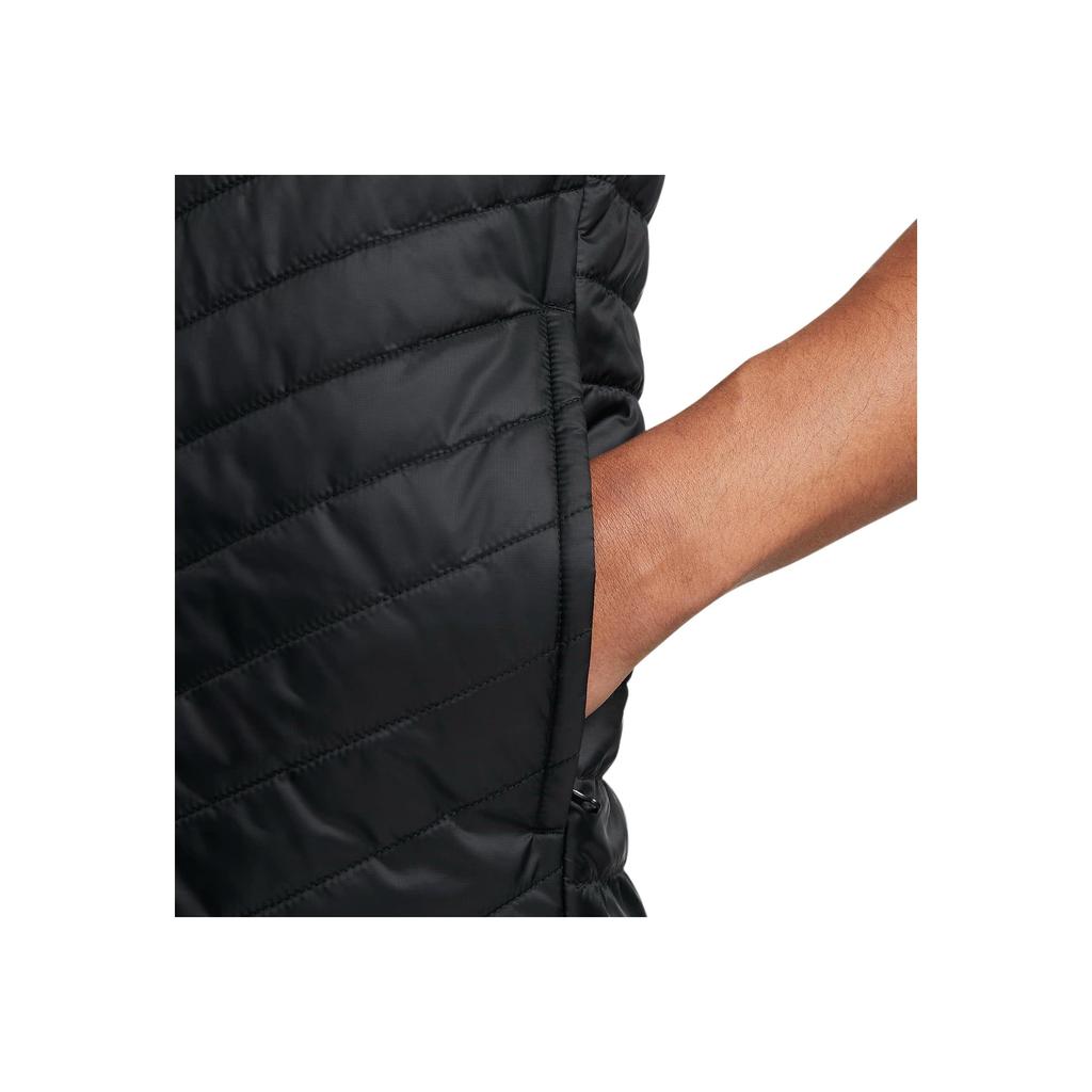 Nike Therma-Fit Windrunner Logo Embroidered Color Block Stand Collar Vest Men Vests Khaki FB8201-010