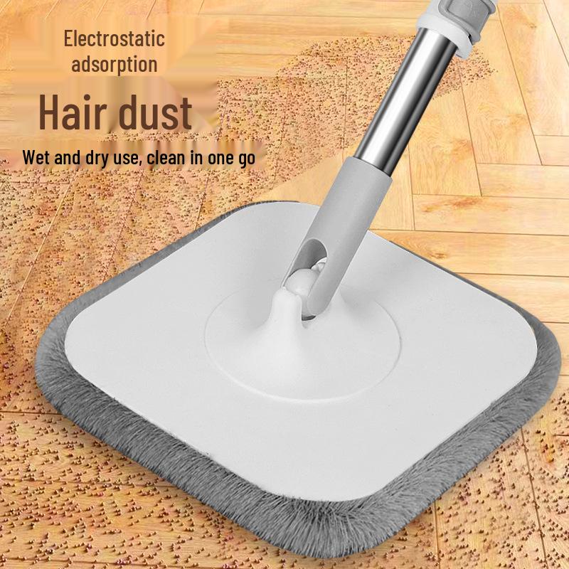 Hands-Free Spin Mop & Bucket with Efficient Dirt Separation and Water Absorption