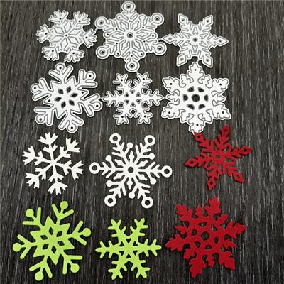 Snöflinga Metall Skärmallar Stenciler för DIY Scrapbooking Dekorativ Prägling Handarbete Stansmall