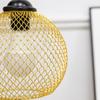 Artistic Iron Flower Net Retractable Lampshade for Home and Courtyard