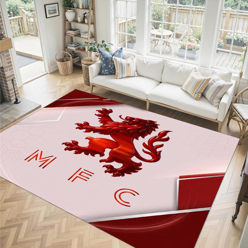 Middlesbrough Design Crystal Velvet Carpet Cozy Non?Slip Printed Rug For Bedroom Living Room Entrance