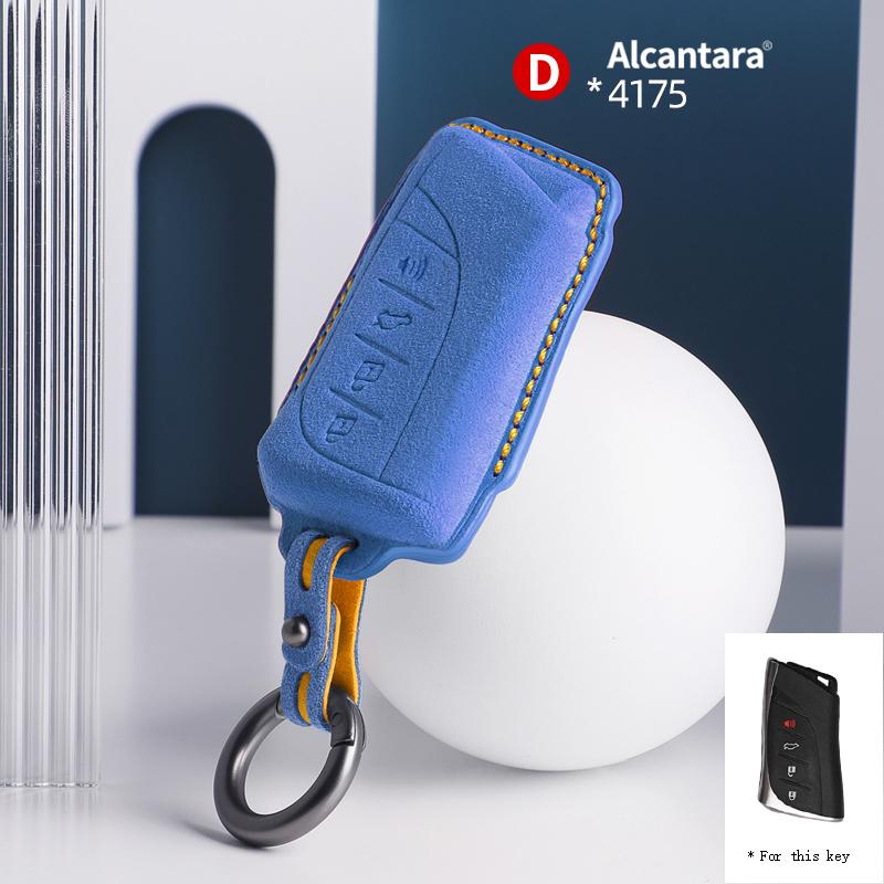 New Suede Key Case Car Key Cover Shell For For Lexus ES NX GS RX UX250 UX260 ES350 LC500 3/4 Button Remote Key Holder Keychain