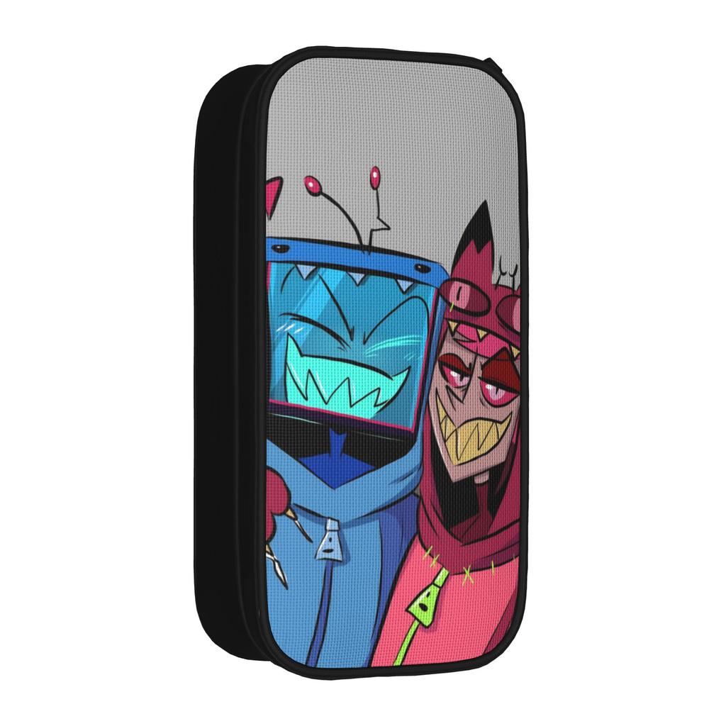 R-Radiostatic Vox Alastor Pencil Cases Classic Pen Holder Bag for Student Big Capacity Students School Gifts Pencil Pouch