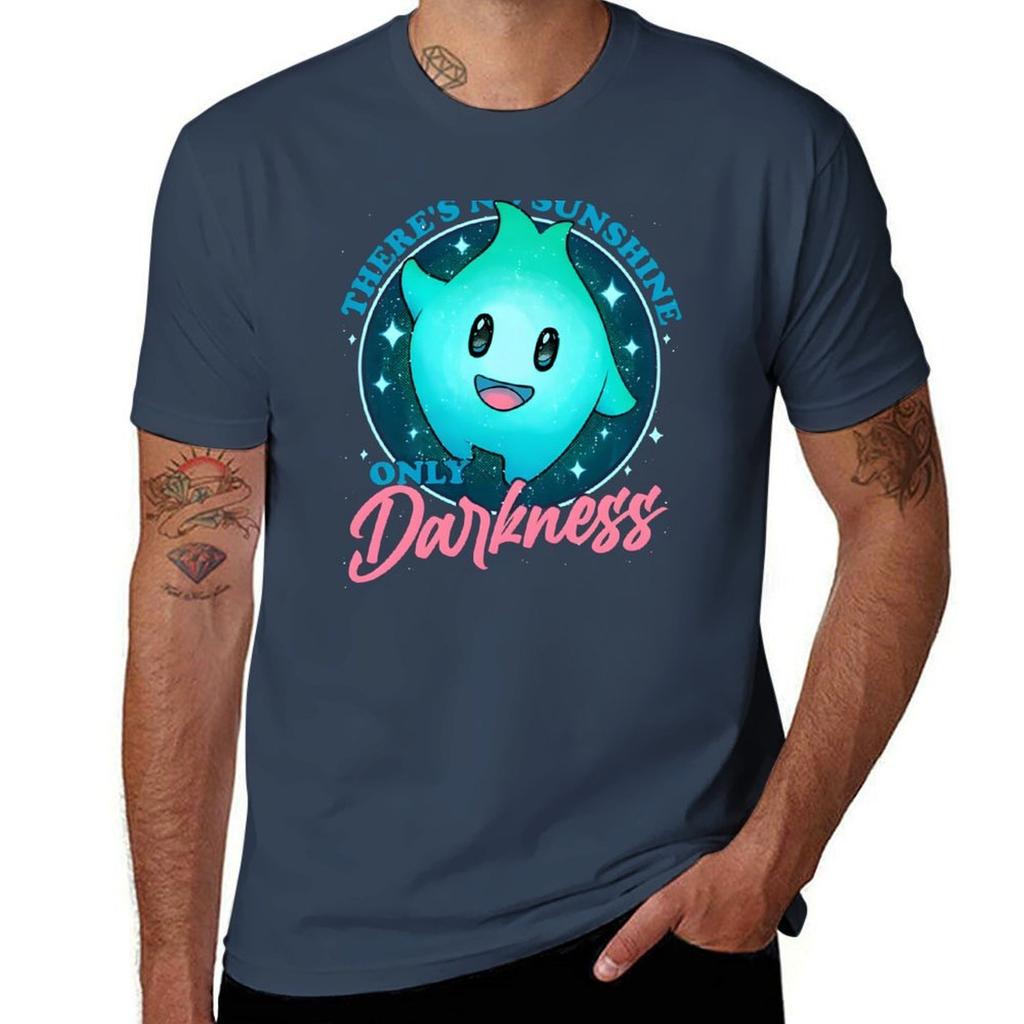Lumalee Cute Blue Luna Star TShirt Basic Simple Casual Short Sleeve Tee