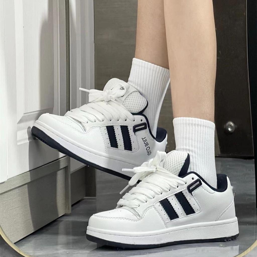 Original niche design white shoes thick baseplate shoes women's new summer versatile fat bread shoes