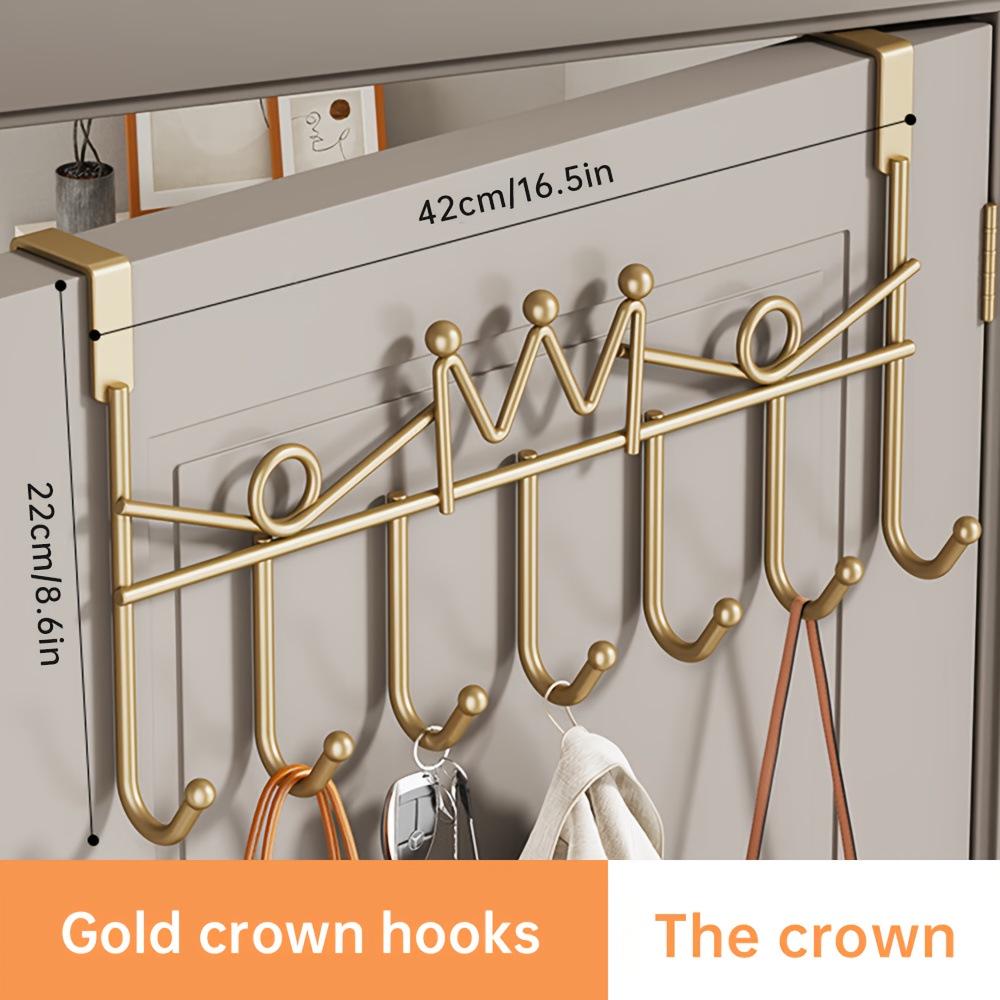 Over-the-Door No-Drill Clothes Rack with Extended and Thickened Hooks for Storage and Organization