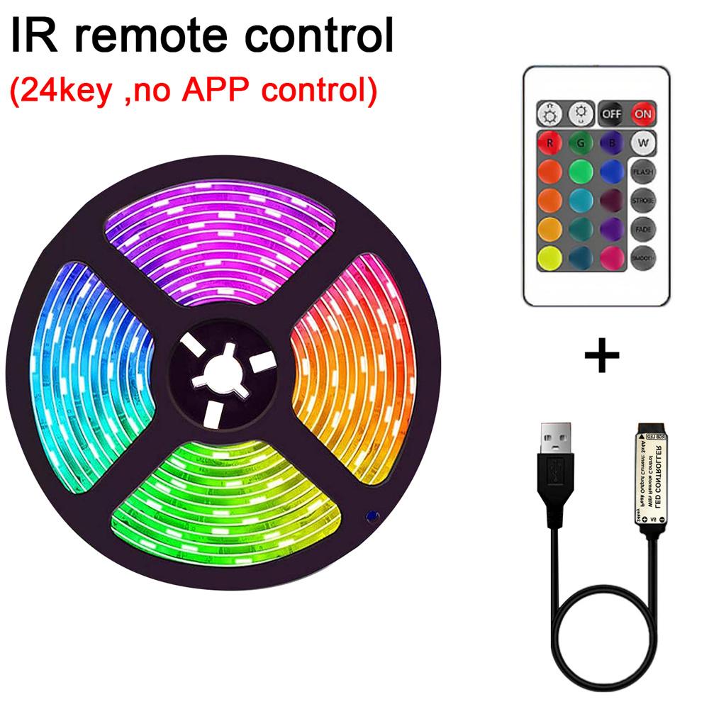 

USB5V светодиодный комнатный светильник RGB5050 гибкая лента для ламп, диодная самоклеящаяся лента светодиодные светильники для комнаты, спальни, телевизора, рабочего стола, декор 1m