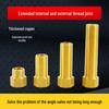 All-Copper 4-Point Angle Valve Connector, Male/Female Thread with 6-Point Internal To External Thread Conversion