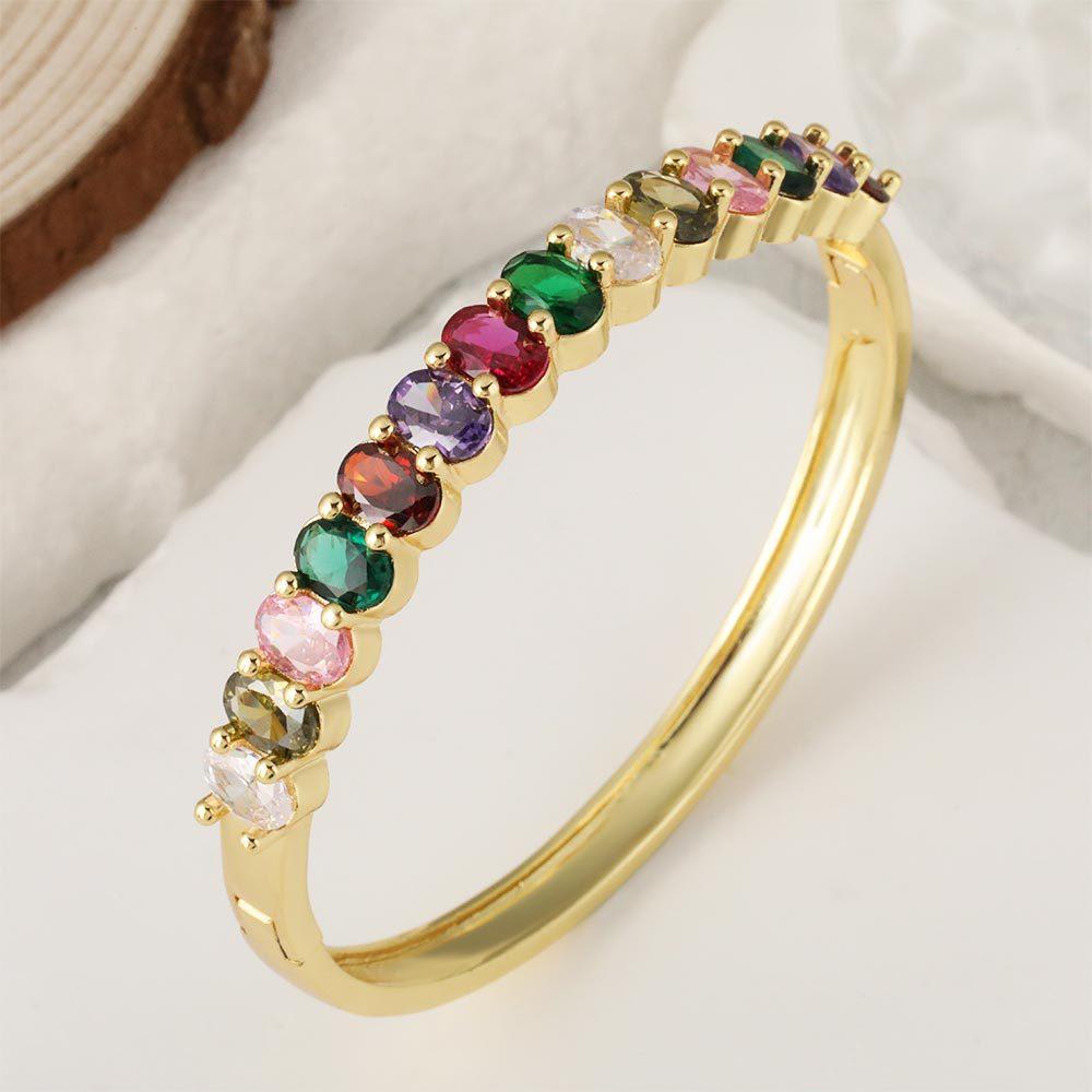 Lu District's New Buckle Bracelet Zircon Women's Bracelet Jewelry Retro Bracelet