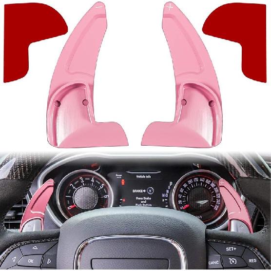 Steering Wheel Shift Paddle Extended Shifter Trim Cover For Dodge Challenger Charger Durango RT & Scat Pack 2015-2024, For Jeep Grand Cherokee 2014-