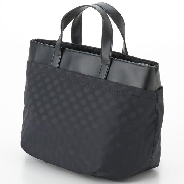Isaac Water-Repellent Dot Jacquard Recycled Leather Combination 2-Way Tote Bag 1000713SC Navy (66)