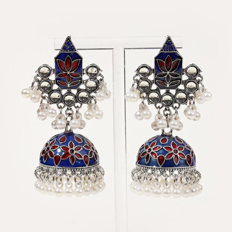 

Богемные винтажные серьги-колокольчики из сплава - Женские украшения в индийском стиле