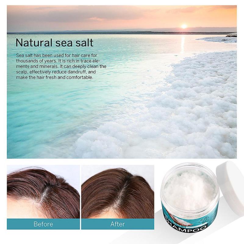 Natural Sea Salt Shampoo Hair Treatment Scrub Scalp Exfoliating Treatment