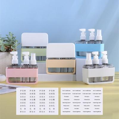 4 In 1 Travel Bottle Set Empty Leakproof Liquid Dispenser Bottle Save Space Portable Refillable Bottles Set Shower Gel