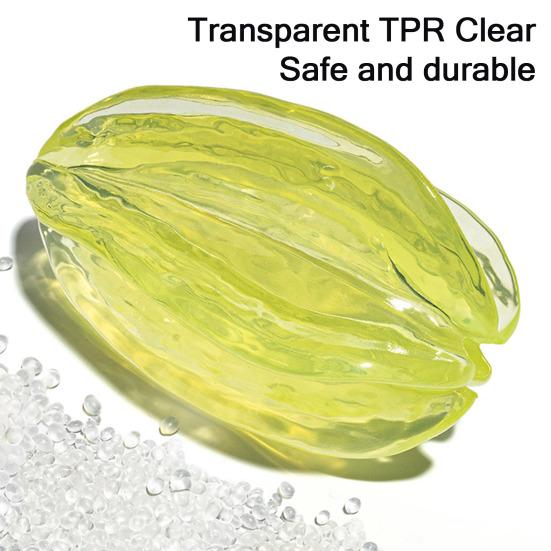 Pet Chew Toy with Built-in Sound Design Star Fruit Shape Bite-Resistant Clean Teeth Massage Gums Interactive Dog Toy