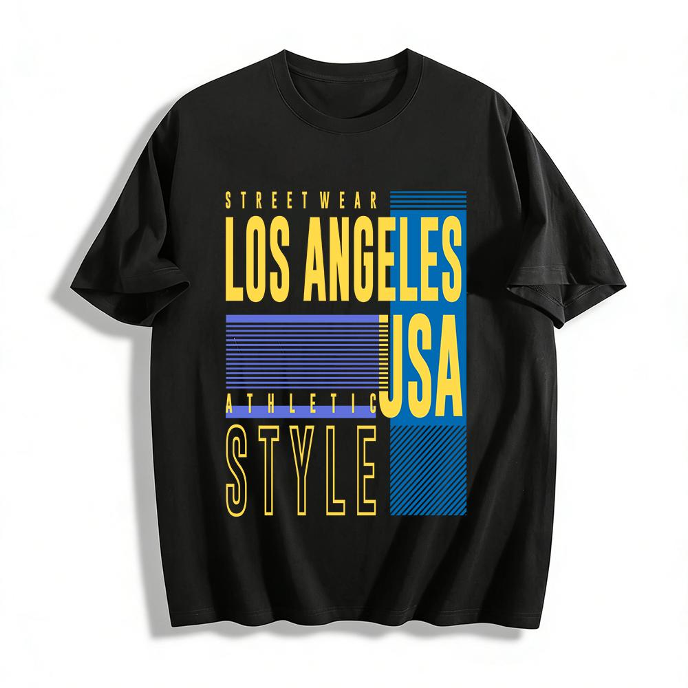 Los Angeles USA Athletic Streetwear Style Casual Tee Pure cotton T-shirt XXS