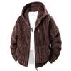 Jachetă de iarnă cu glugă din fleece pentru bărbați, casual, modă, groasă, călduroasă, palton nou, îmbrăcăminte de exterior toamnă-iarnă, palton larg, modă, geacă Sherpa