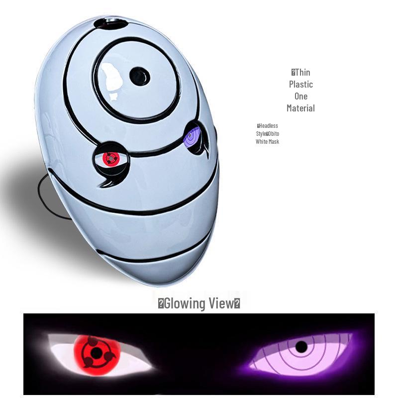 Leuchtender Uchiha Madara Obito Tobi Weiße Maske - Naruto Anime Halloween Requisite