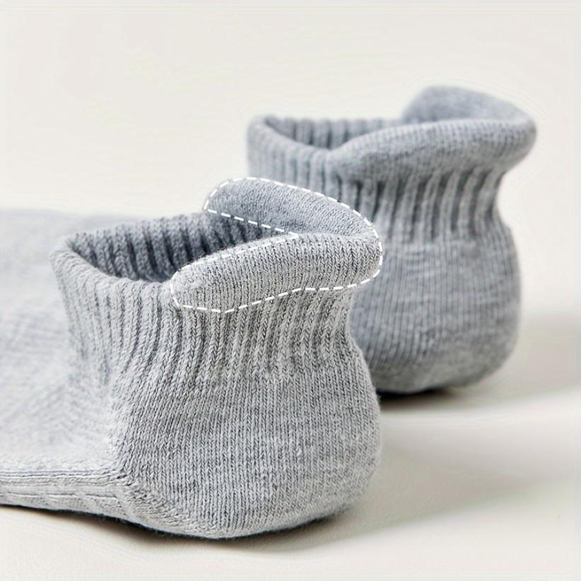 5 Pairs of Padded Spring and Summer Leisure Boat Socks for Men and Women Cotton Breathable Socks