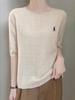 Classic Women's Cable Knit Sweater - Autumn Round Neck with Slimming Five-Sleeve Design