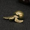 New Antique Brass Turtle Ornaments Childlike Cute Little Turtle Tea Pet Desktop Ornaments Handicrafts