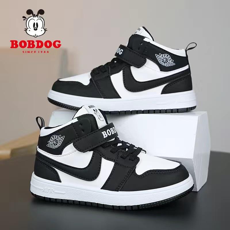Babu Bean Classmate Boys Sneakers Spring and Autumn New Leather Surface Waterproof Single Shoes Children's Shoes Medium and Older Children 2025