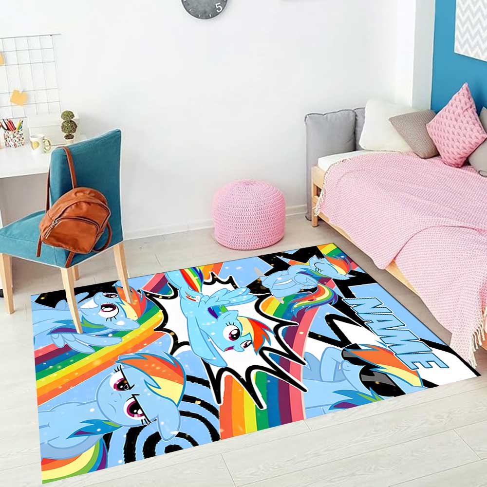 Little Pony (5) Customize your name rug, office chair cushion, home bedroom living room gift.