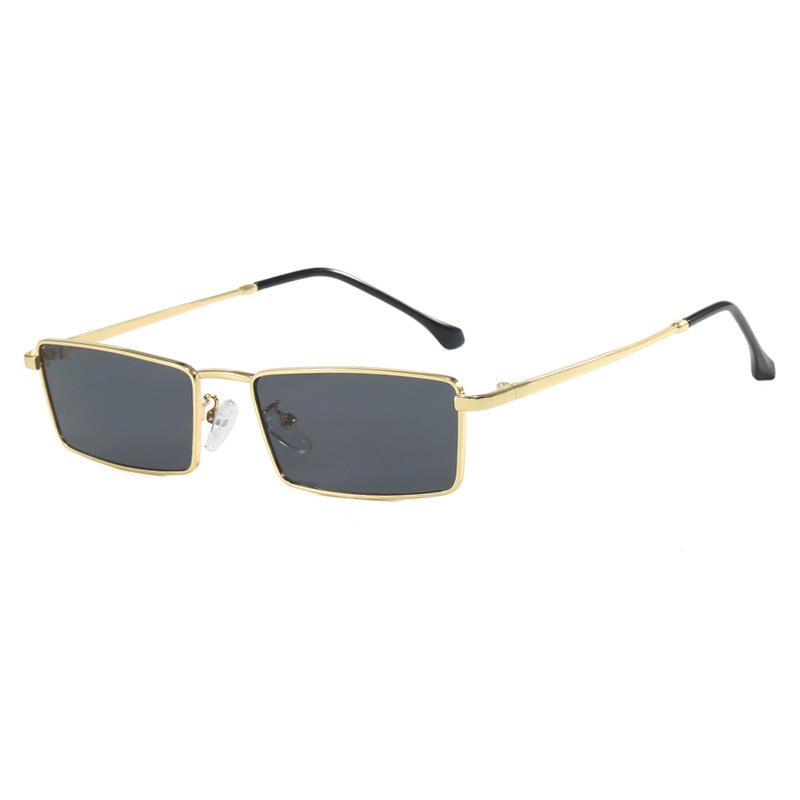 Personalized Fashion Metal Square Sunglasses Elegant Versatile Sunglasses Vacation Trendy Women's Sunglasses