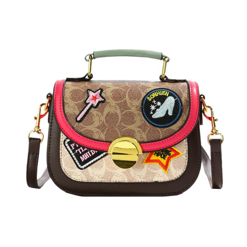 Women bags women's bags 2025 new European and American fashion retro handbags crossbody printed saddle bags tide