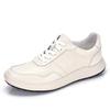 Herren Leichte Weiße Freizeitschuhe aus Echtem Leder - Vielseitige Weiche Sohle Sportliche Sneaker