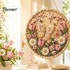 DIY Wreath Making Kit Pearl Painting for Adults Beginners, 3D Art Craft Set with Artistic Projects Frame, Decorative Seasonal Wall Hanging Home Decor