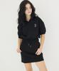 AWESOME STUDIO Collared Crop Short Sleeve Tee Black