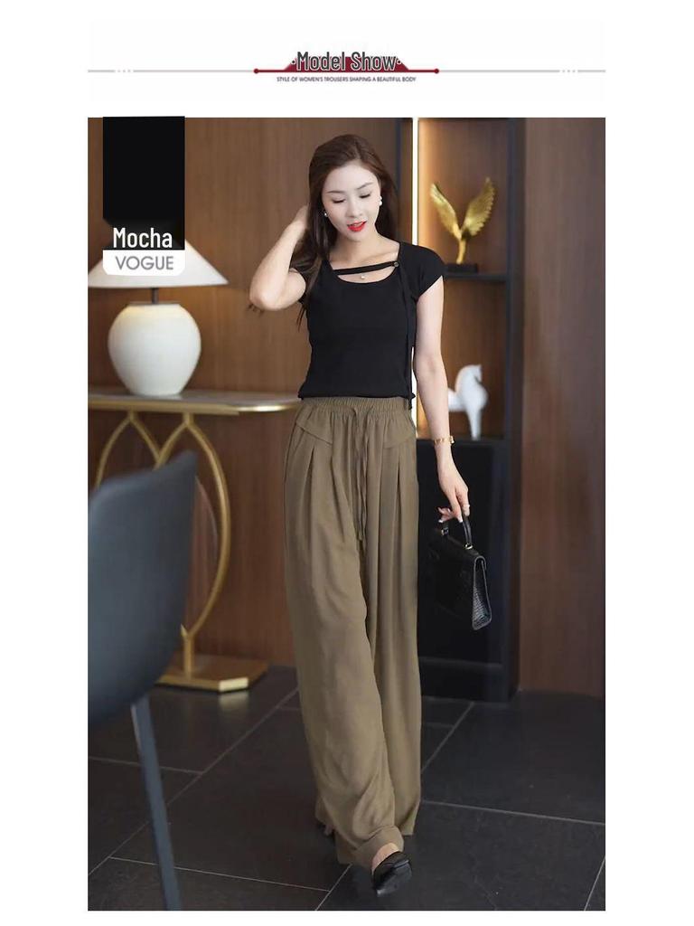 Women's Oversized Wide-Leg Drape Culottes – Spring/Summer Casual Lazy Pants