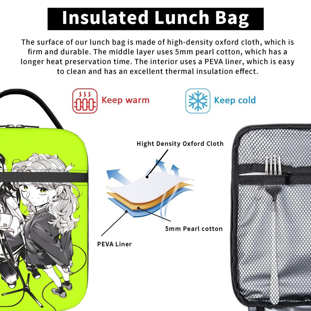 Aya Osawa Mitsuki Koga Lunch Bag For Child Print Lunch Box Fashion School Cooler Bag Portable Waterproof Thermal Lunch Bags