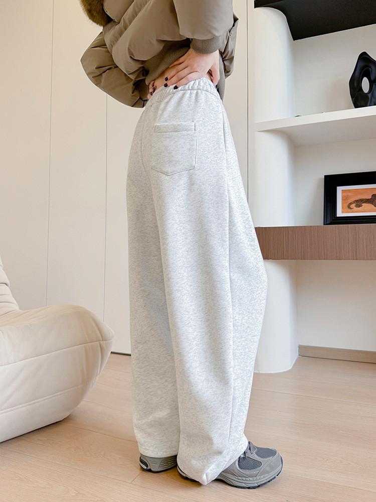 Girl High Waist Flared Pants With Cotton Polyester Fabric For Fall Winter Casual Wear