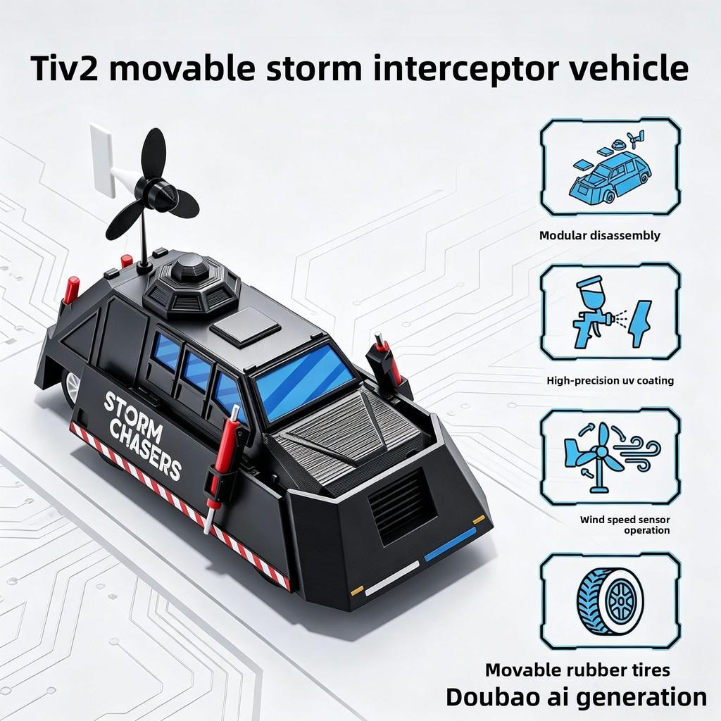 Model auta Storm Chaser Tiv2 s pohyblivými koly pro sběratele