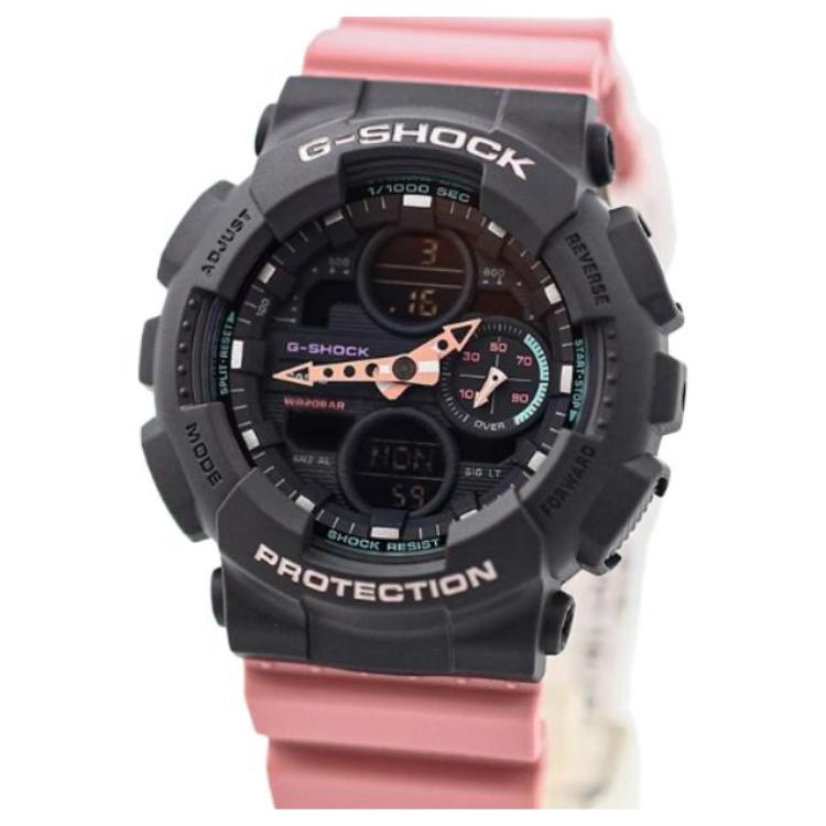 Casio G-Shock Youth Series Retro Waterproof Dual Display Trendy Sports Quartz Watch Women watches Black GMAS140-4A Random Watch Box