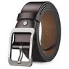 Men's Soft Leather Belt with Alloy Japanese-Style Antique Buckle and Copper Pin