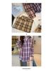 2026 Spring Elegant Korean Plaid Long Sleeve Women's Loose Casual Shirt Jacket