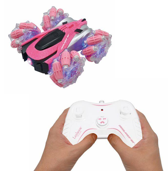 Crosslander® 360+ - Voiture rose télécommandée Tout-Terrain lumineuse, programmable et rechargeable.